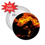 Can Walk on Fire, black background 2.25  Buttons (100 pack)  Front