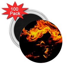 Can Walk On Fire, Black Background 2 25  Magnets (100 Pack)  by picsaspassion