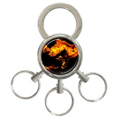 Can Walk On Fire, Black Background 3-ring Key Chain by picsaspassion