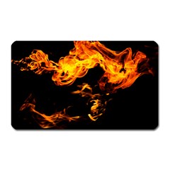 Can Walk On Fire, Black Background Magnet (rectangular) by picsaspassion