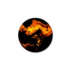 Can Walk On Fire, Black Background Golf Ball Marker (4 Pack) by picsaspassion