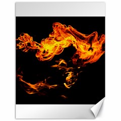 Can Walk On Fire, Black Background Canvas 18  X 24  by picsaspassion