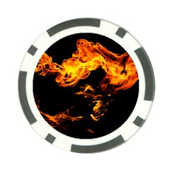 Can Walk On Fire, Black Background Poker Chip Card Guard by picsaspassion