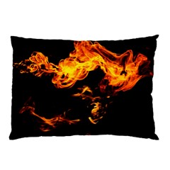 Can Walk On Fire, Black Background Pillow Case by picsaspassion