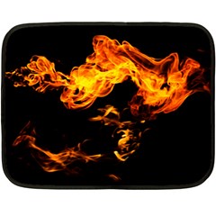 Can Walk On Fire, Black Background Fleece Blanket (mini) by picsaspassion