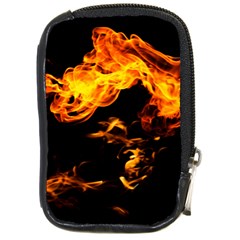 Can Walk On Fire, Black Background Compact Camera Leather Case by picsaspassion