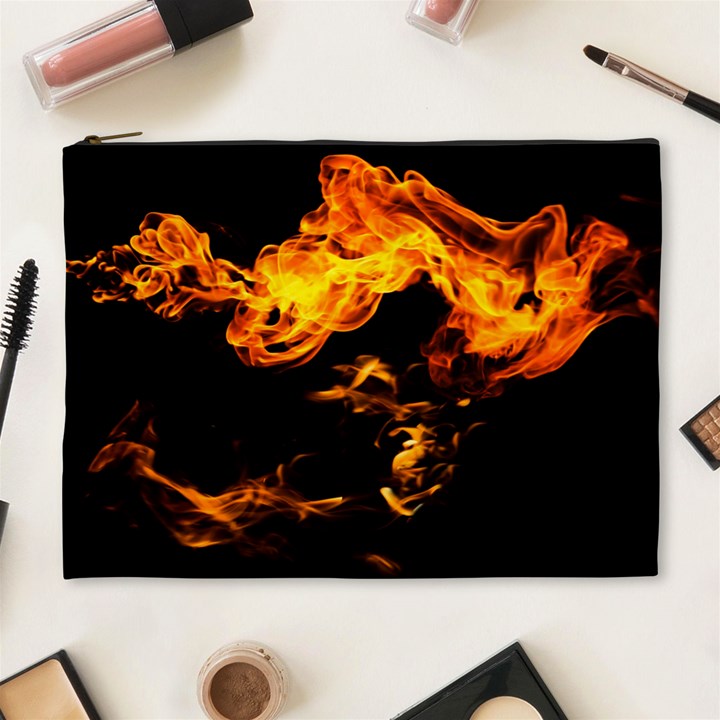 Can Walk on Fire, black background Cosmetic Bag (XL)