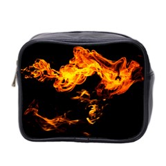 Can Walk On Fire, Black Background Mini Toiletries Bag (two Sides) by picsaspassion