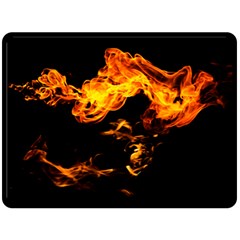 Can Walk On Fire, Black Background Fleece Blanket (large)  by picsaspassion