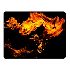 Can Walk On Fire, Black Background Fleece Blanket (small) by picsaspassion