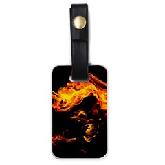 Can Walk On Fire, Black Background Luggage Tag (one Side) by picsaspassion