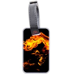 Can Walk On Fire, Black Background Luggage Tag (two Sides) by picsaspassion