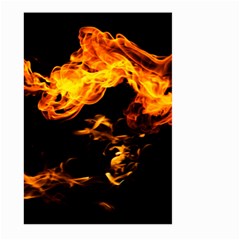 Can Walk On Fire, Black Background Large Garden Flag (two Sides) by picsaspassion