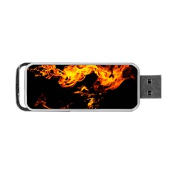 Can Walk On Fire, Black Background Portable Usb Flash (one Side) by picsaspassion