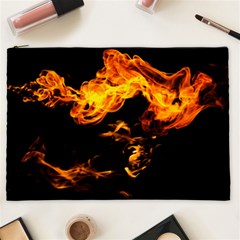 Can Walk On Fire, Black Background Cosmetic Bag (xxl) by picsaspassion