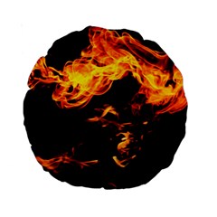 Can Walk On Fire, Black Background Standard 15  Premium Round Cushions by picsaspassion