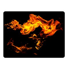 Can Walk On Fire, Black Background Double Sided Fleece Blanket (small)  by picsaspassion