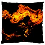 Can Walk on Fire, black background Large Flano Cushion Case (Two Sides) Front