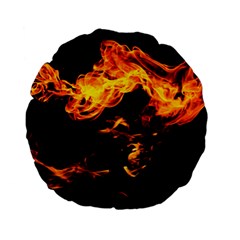 Can Walk On Fire, Black Background Standard 15  Premium Flano Round Cushions by picsaspassion