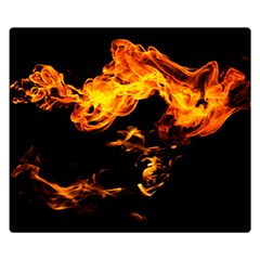 Can Walk On Fire, Black Background Double Sided Flano Blanket (small)  by picsaspassion