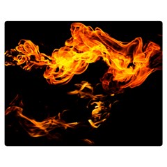 Can Walk On Fire, Black Background Double Sided Flano Blanket (medium)  by picsaspassion