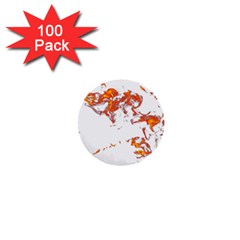 Can Walk On Fire, White Background 1  Mini Buttons (100 Pack)  by picsaspassion