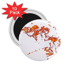 Can Walk On Fire, White Background 2 25  Magnets (10 Pack)  by picsaspassion