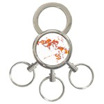 Can Walk on Fire, white background 3-Ring Key Chain Front