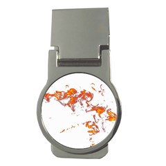 Can Walk On Fire, White Background Money Clips (round)  by picsaspassion