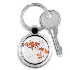 Can Walk On Fire, White Background Key Chain (round) by picsaspassion