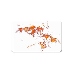 Can Walk On Fire, White Background Magnet (name Card) by picsaspassion