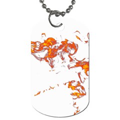 Can Walk On Fire, White Background Dog Tag (one Side) by picsaspassion