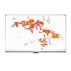 Can Walk On Fire, White Background Business Card Holder