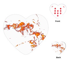 Can Walk On Fire, White Background Playing Cards Single Design (heart)