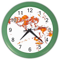 Can Walk On Fire, White Background Color Wall Clock by picsaspassion