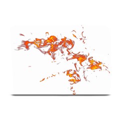 Can Walk On Fire, White Background Plate Mats by picsaspassion