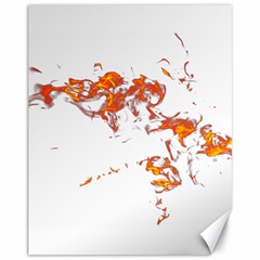 Can Walk On Fire, White Background Canvas 11  X 14  by picsaspassion