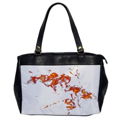 Can Walk On Fire, White Background Oversize Office Handbag by picsaspassion