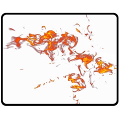 Can Walk On Fire, White Background Fleece Blanket (medium)  by picsaspassion