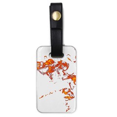 Can Walk On Fire, White Background Luggage Tag (one Side) by picsaspassion