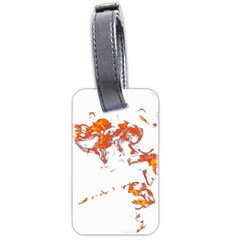 Can Walk On Fire, White Background Luggage Tag (two Sides)