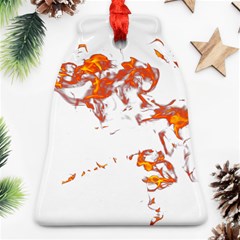 Can Walk On Fire, White Background Ornament (bell)