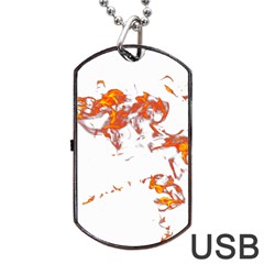 Can Walk On Fire, White Background Dog Tag Usb Flash (two Sides) by picsaspassion