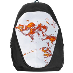 Can Walk On Fire, White Background Backpack Bag by picsaspassion