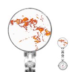 Can Walk on Fire, white background Stainless Steel Nurses Watch Front