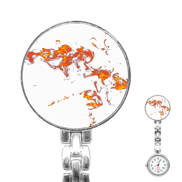 Can Walk on Fire, white background Stainless Steel Nurses Watch