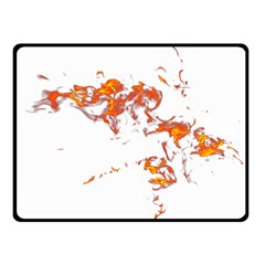 Can Walk On Fire, White Background Double Sided Fleece Blanket (small)  by picsaspassion