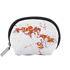 Can Walk On Fire, White Background Accessory Pouch (small) by picsaspassion