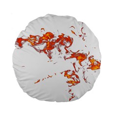 Can Walk On Fire, White Background Standard 15  Premium Flano Round Cushions by picsaspassion