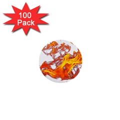 Can Walk on volcano Fire, white background 1  Mini Buttons (100 pack) 